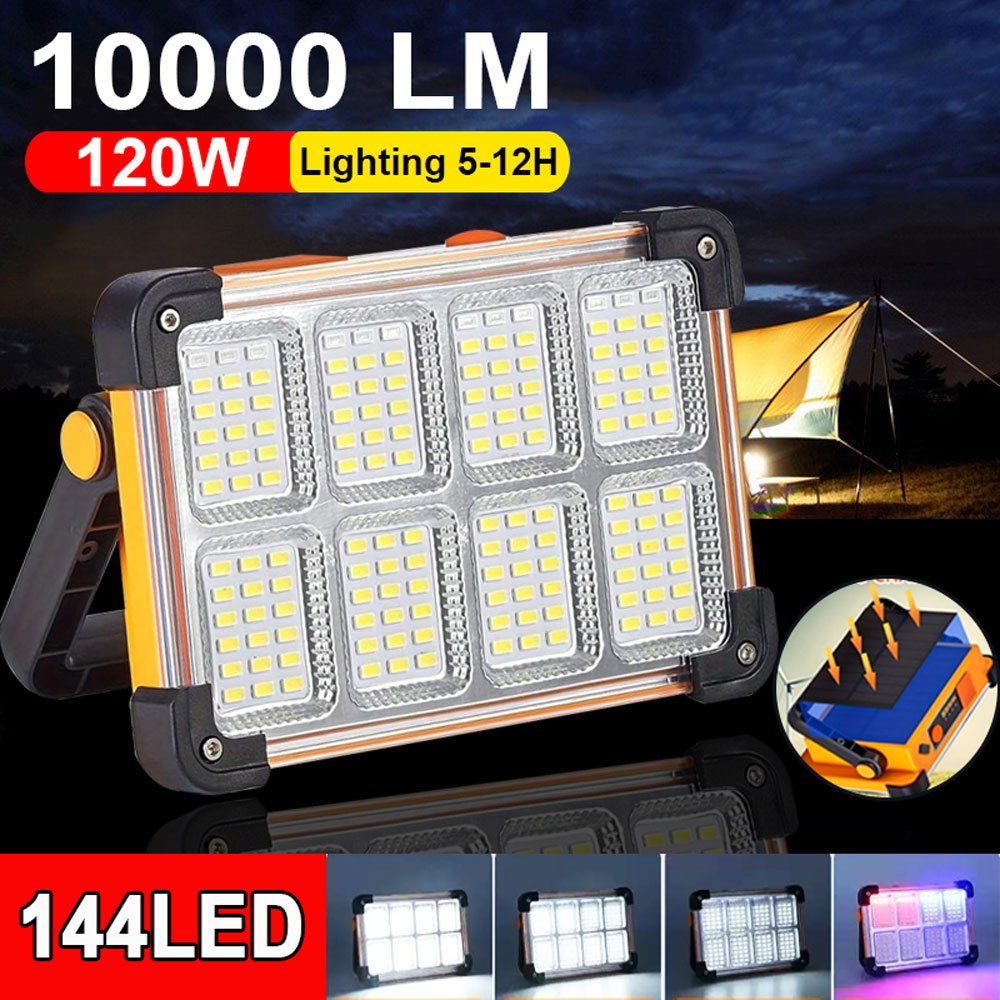 Zumtobel Outdoor Lighting - 144LED 10000LM Rechargeable Solar Flood Light