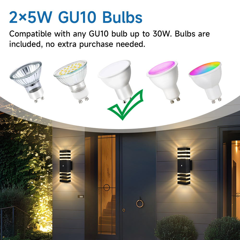 Sensor Light Outdoor Wall Lamp - đánh giá và giá Outdoor Lighting Up And Down