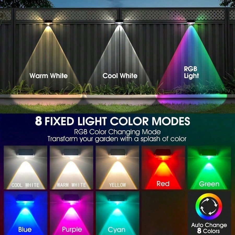 4 Pack Solar Fence Lights Outd - đánh giá và giá Outdoor Lighting For Steps