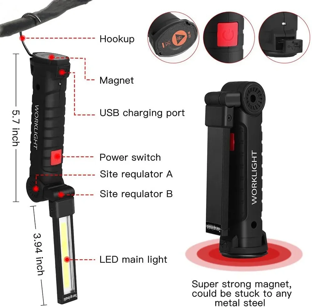 Portable COB LED Flashlight US - đánh giá và giá Hanging Outdoor Lighting