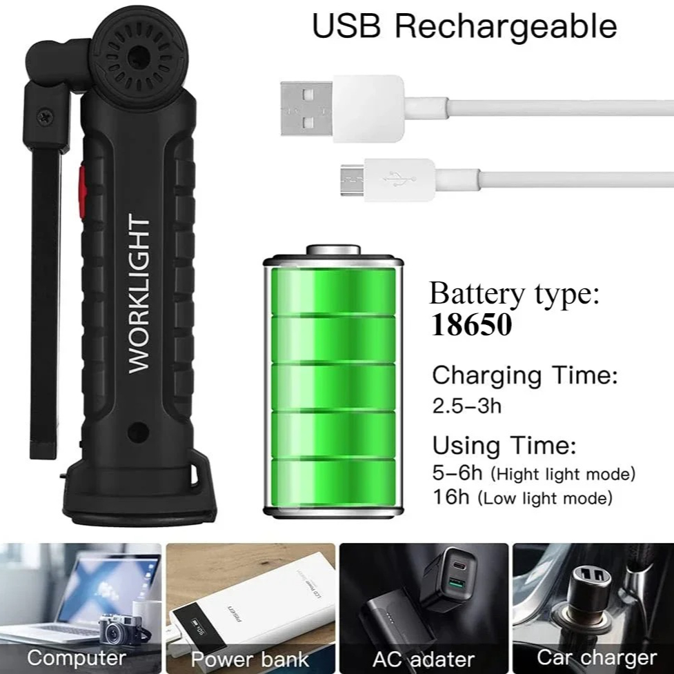 Portable COB LED Flashlight US - đánh giá và giá Hanging Outdoor Lighting