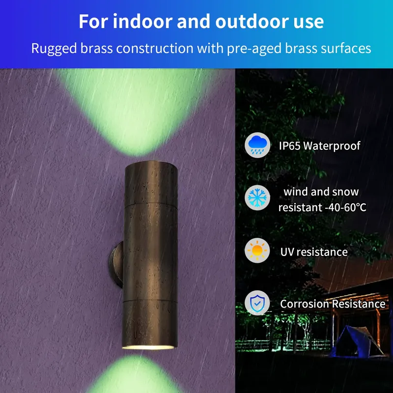 Durable Brass Outdoor LED Wall - đánh giá và giá Outdoor Lighting Design