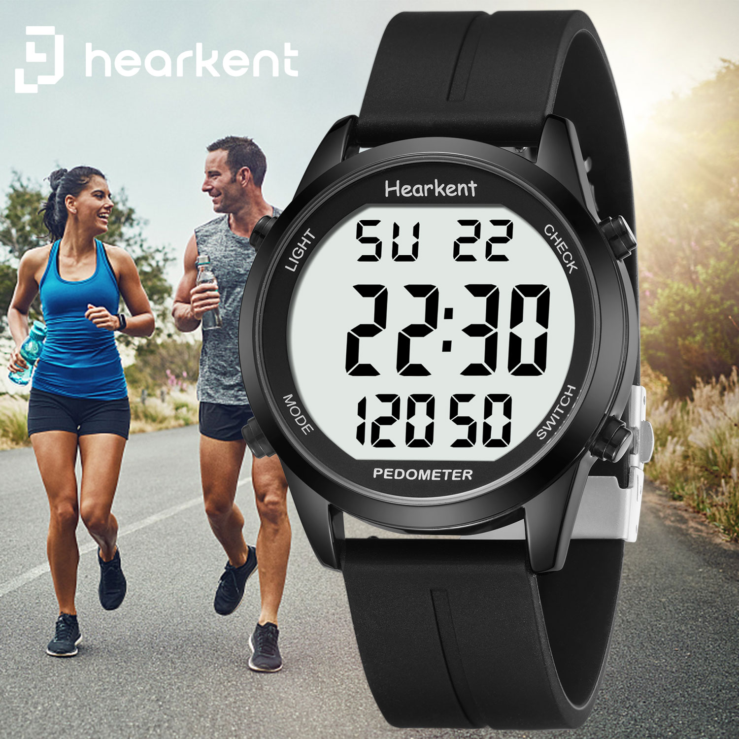 Hearkent Pedometer Watch Men/W - đánh giá và giá Outdoor Lighting For Steps