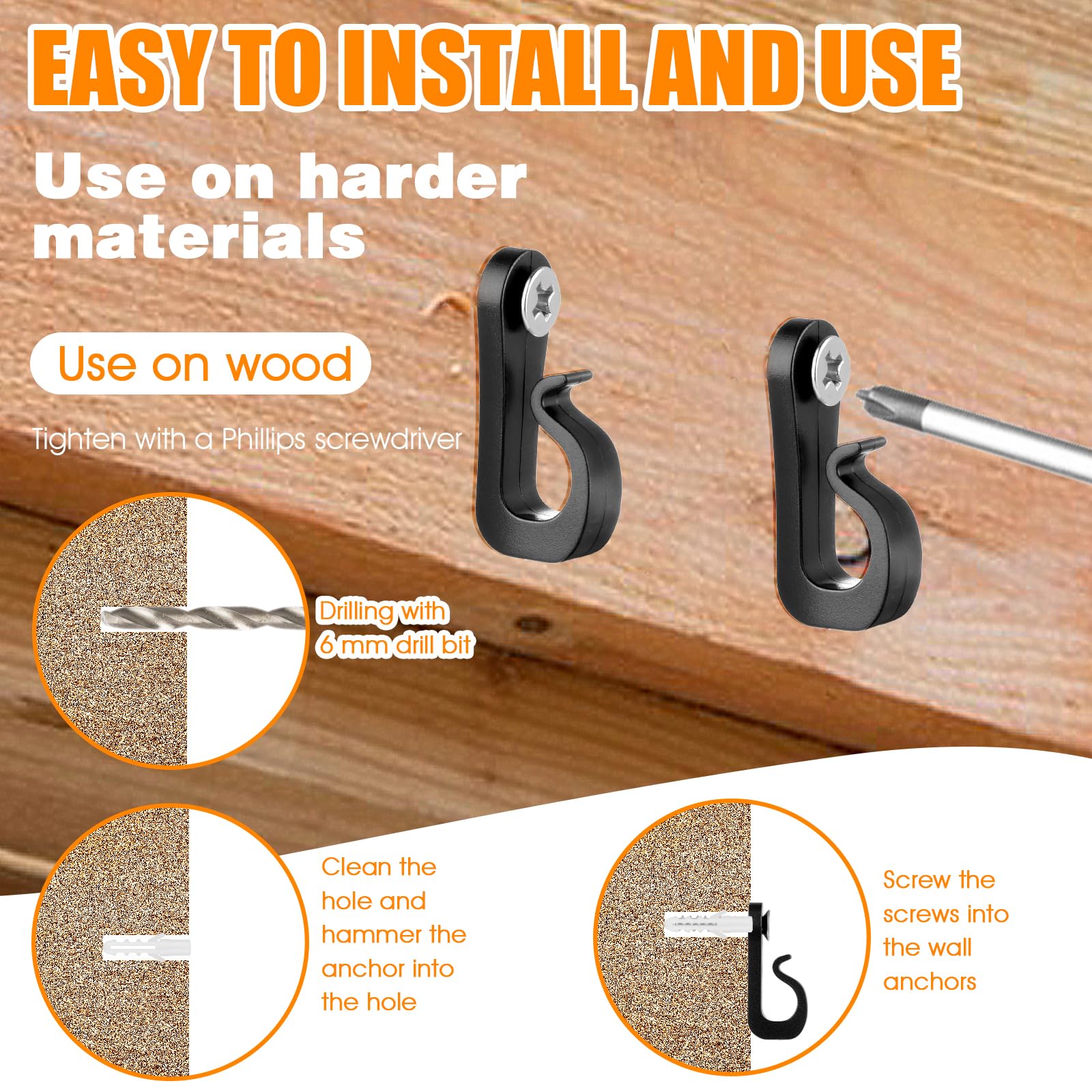 80 Pcs Screw in Hooks for Outd - đánh giá và giá Outdoor Lighting Wire