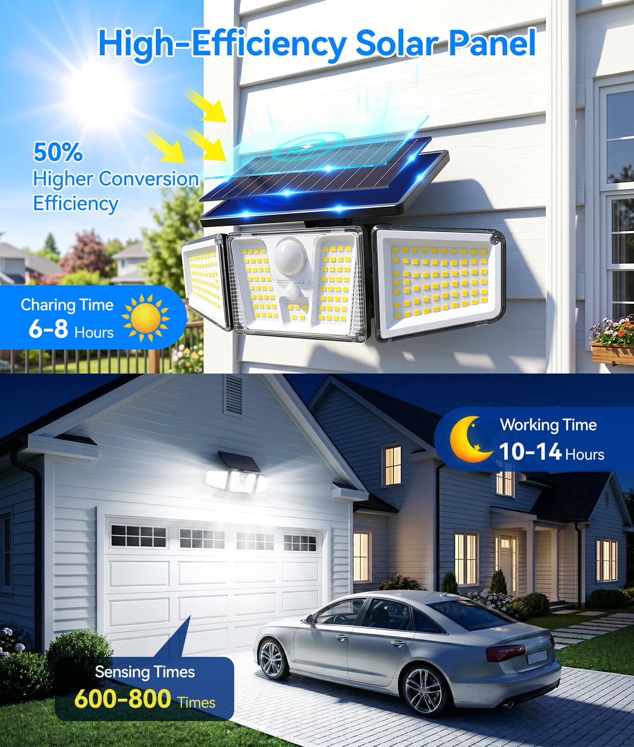 Solar Flood Lights, 210 LED Mo - đánh giá và giá Zumtobel Outdoor Lighting