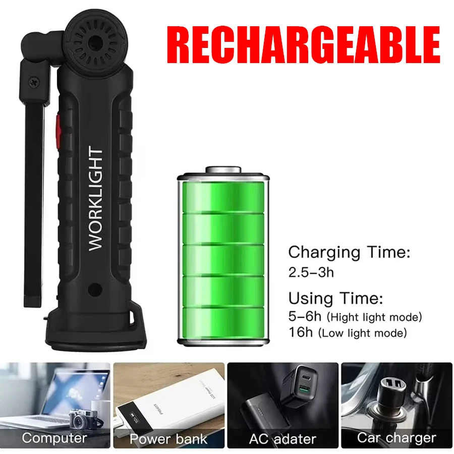 New Portable COB LED Flashligh - đánh giá và giá Hanging Outdoor Lighting