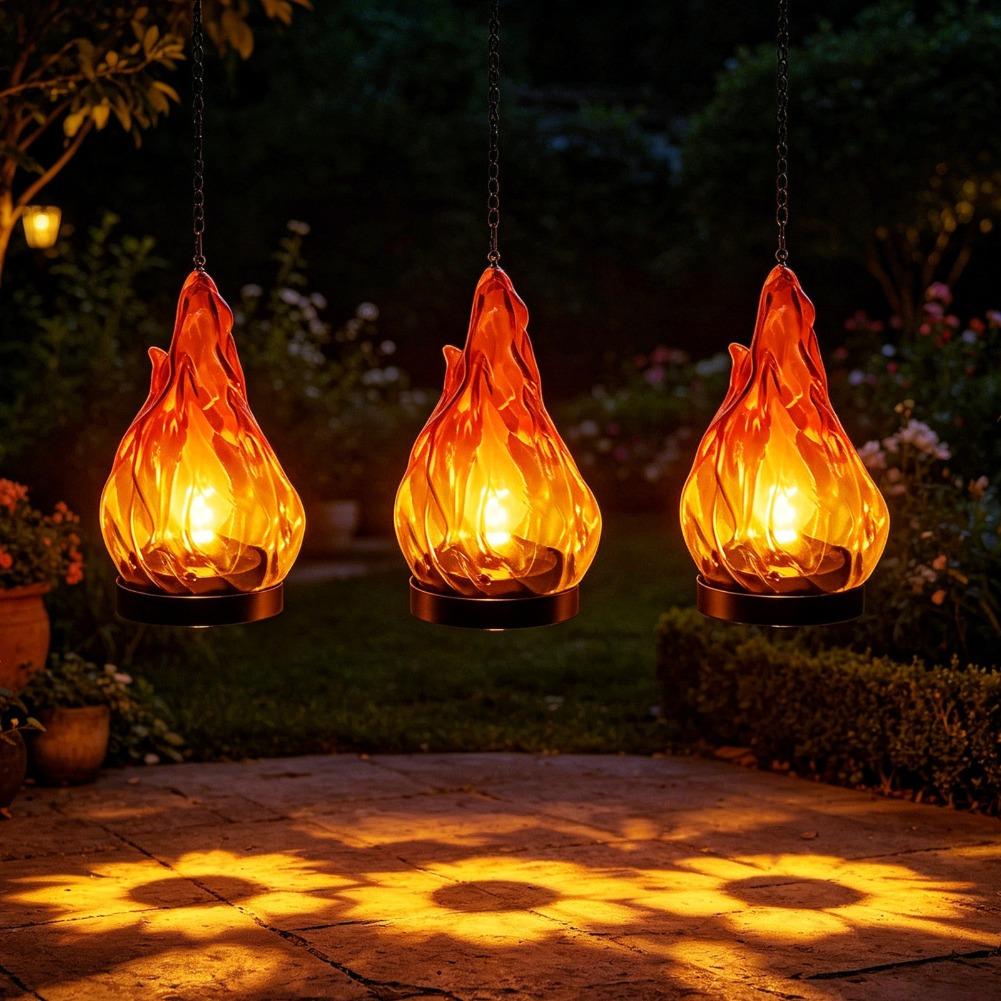 Solar Flame Hanging Lantern Li - đánh giá và giá Hanging Outdoor Lighting